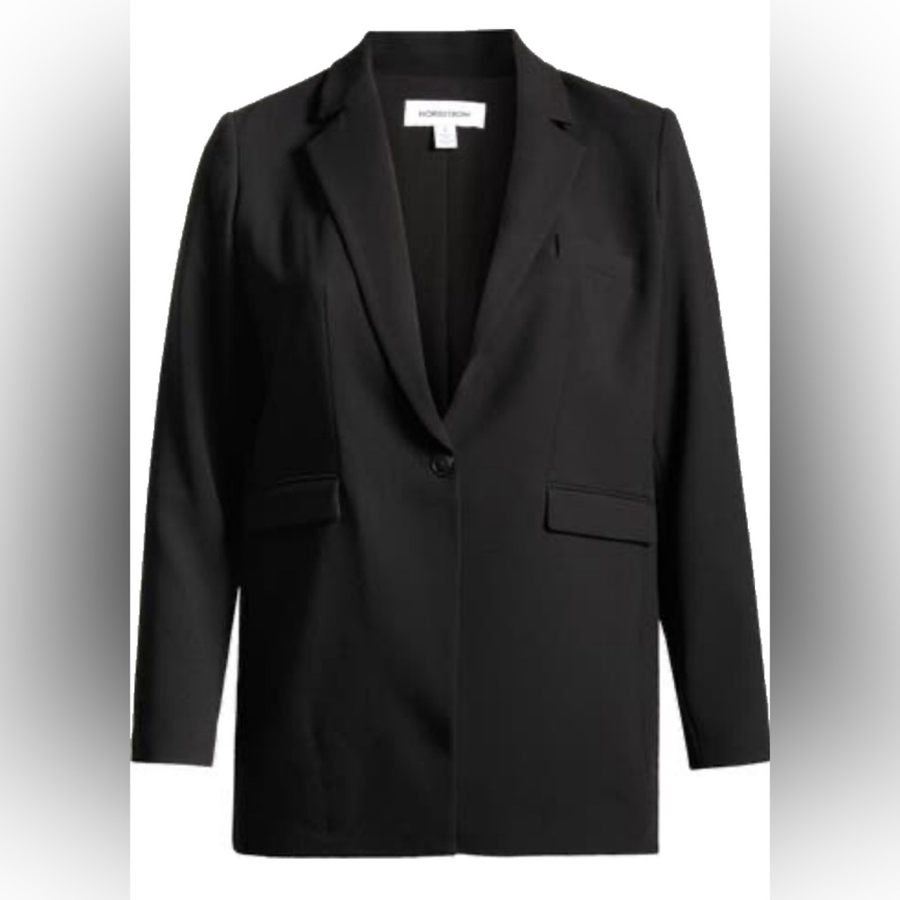 Nordstrom one button black blazer Size 1X
